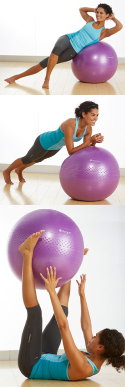 flat exercise ball