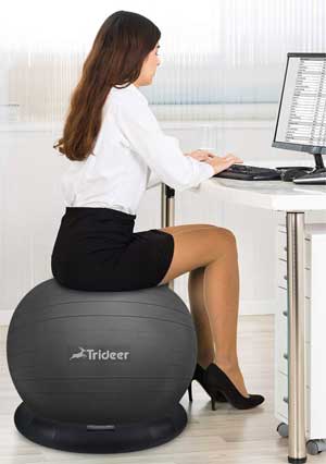 Exercise Ball Office Chair for Strengthening Core and Improving Posture