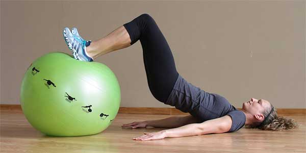 Exercise Ball Workout: 13 Exercises Printed on the Fitness Ball